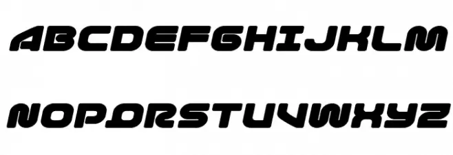 1st Enterprises Expanded Italic フォント 大文字