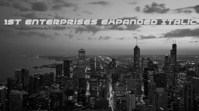 1st Enterprises Expanded Italic フォント examples
