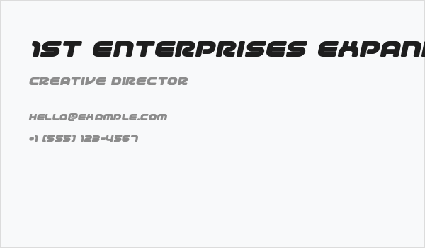 1st Enterprises Expanded Italic Business Card