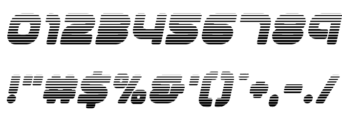 1st Enterprises Gradient Italic Font OTHER CHARS