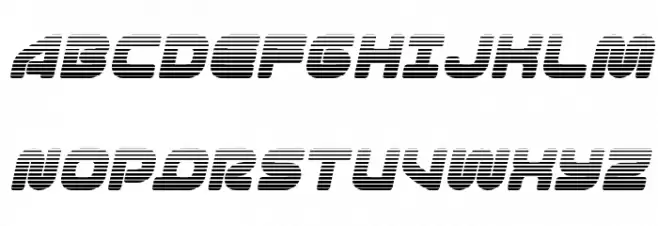 1st Enterprises Gradient Italic Schriftart Groß