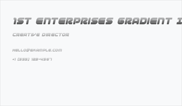 1st Enterprises Gradient Italic Business Card