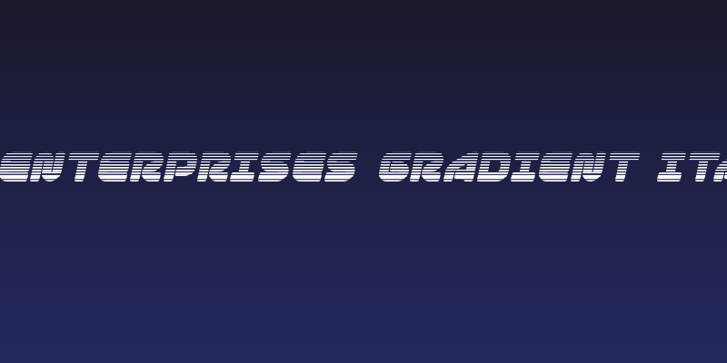 1st Enterprises Gradient Italic Social Header