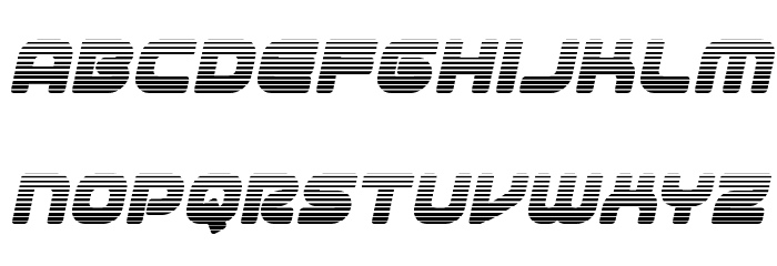 1st Enterprises Gradient Italic Font LOWERCASE
