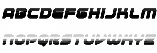 1st Enterprises Gradient Italic Fuentes MINÚSCULAS