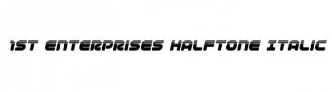 1st Enterprises Halftone Italic  font caratteri gratis