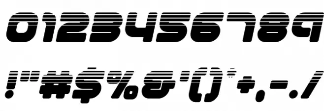 1st Enterprises Halftone Italic Font OTHER CHARS