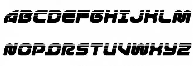 1st Enterprises Halftone Italic Schriftart Groß