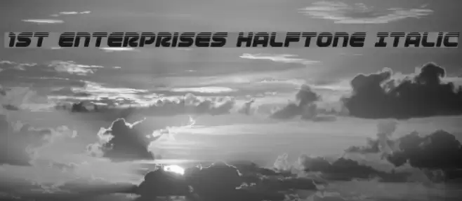 1st Enterprises Halftone Italic Font examples