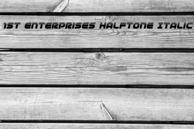 1st Enterprises Halftone Italic Font examples