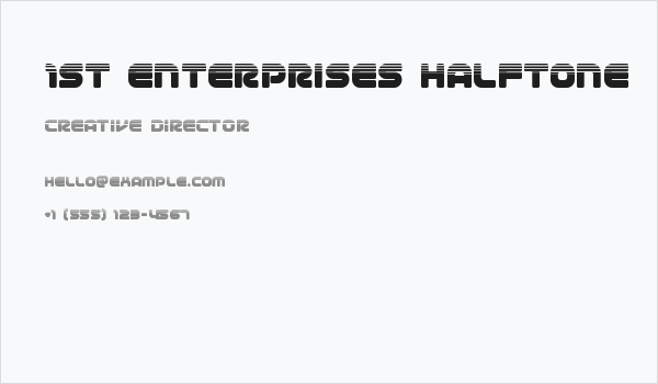 1st Enterprises Halftone Business Card