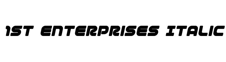 1st Enterprises Italic Font