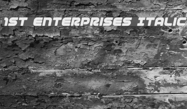 1st Enterprises Italic Fonte examples