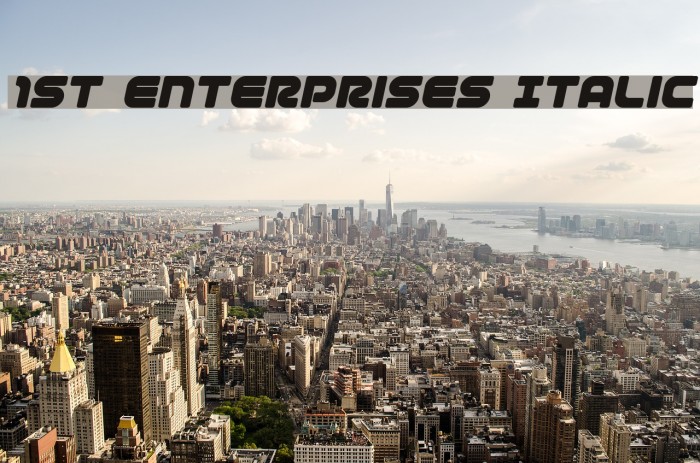 1st Enterprises Italic Font examples