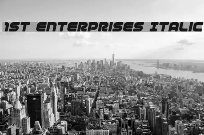 1st Enterprises Italic Fonte examples