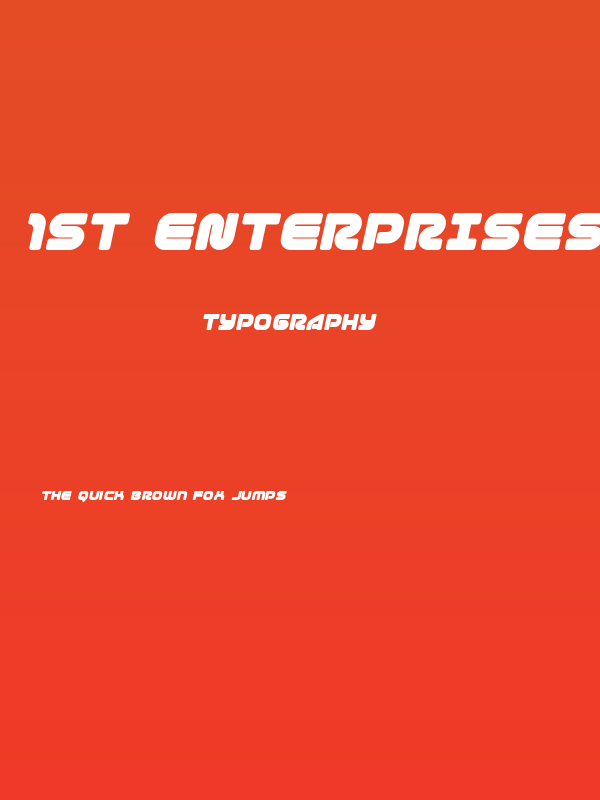 1st Enterprises Italic Poster