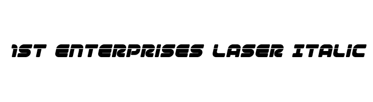 1st Enterprises Laser Italic Font