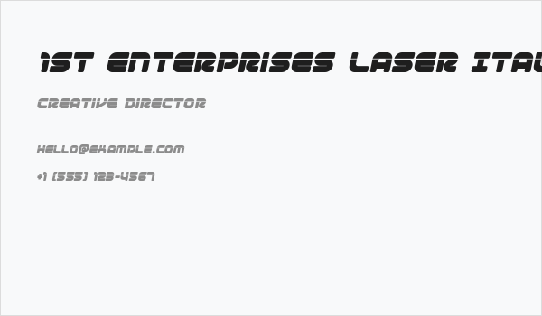 1st Enterprises Laser Italic Business Card