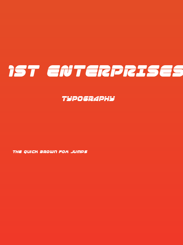 1st Enterprises Laser Italic Poster