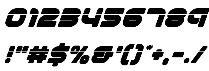 1st Enterprises Laser Super-Italic Font OTHER CHARS