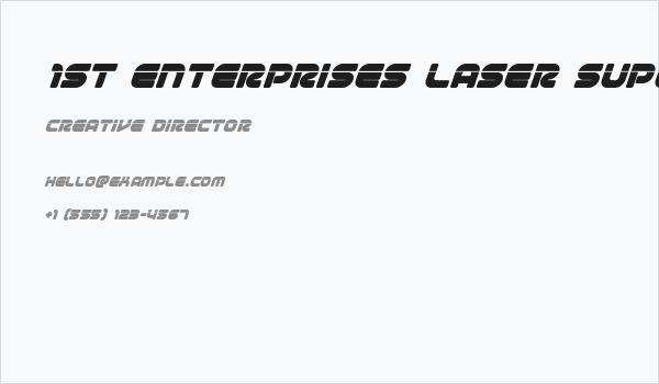 1st Enterprises Laser Super-Italic Business Card