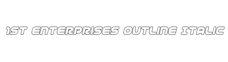 1st Enterprises Outline Italic Шрифта