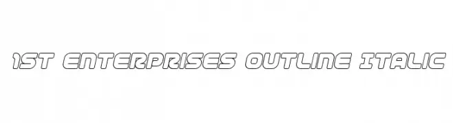 1st Enterprises Outline Italic  les polices de caractères gratuit tlcharger