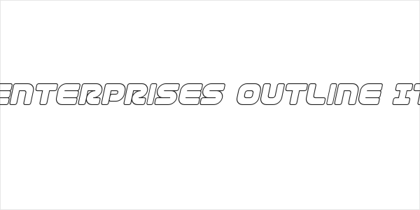 1st Enterprises Outline Italic Logo