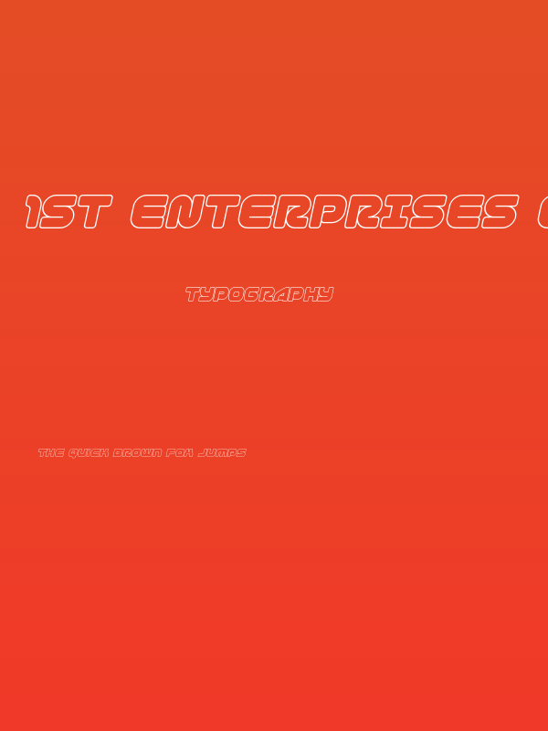 1st Enterprises Outline Italic Poster
