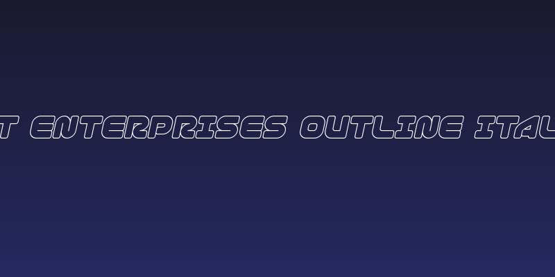 1st Enterprises Outline Italic Social Header