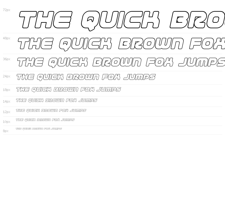 1st Enterprises Outline Italic Waterfall