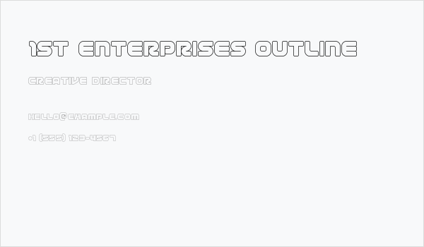 1st Enterprises Outline Business Card