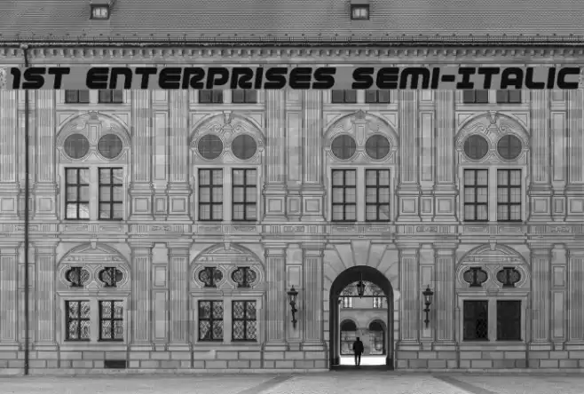 1st Enterprises Semi-Italic フォント examples