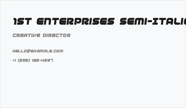 1st Enterprises Semi-Italic Business Card