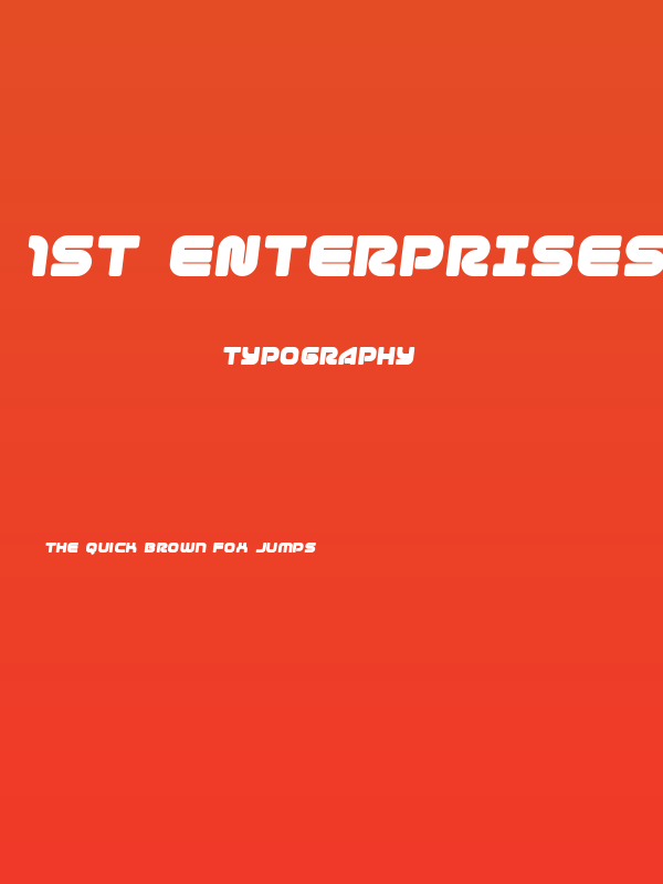 1st Enterprises Semi-Italic Poster