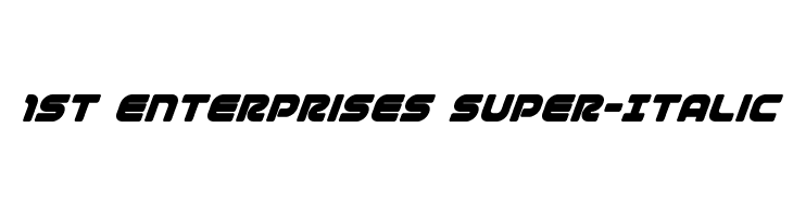 1st Enterprises Super-Italic फ़ॉन्ट