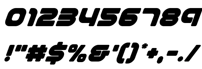 1st Enterprises Super-Italic Font OTHER CHARS