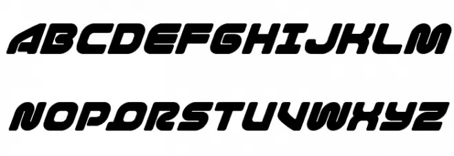 1st Enterprises Super-Italic 字体 大写