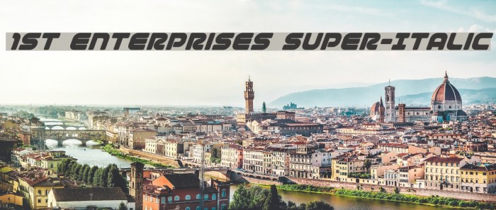 1st Enterprises Super-Italic Font examples