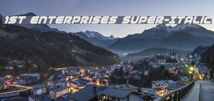 1st Enterprises Super-Italic Font examples