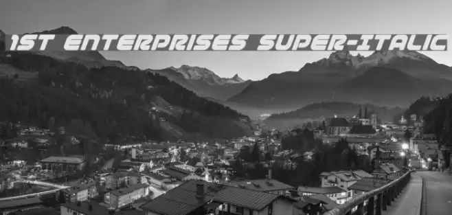 1st Enterprises Super-Italic Schriftart examples