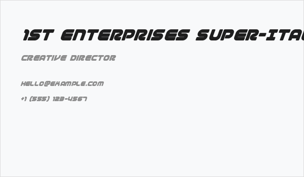 1st Enterprises Super-Italic Business Card