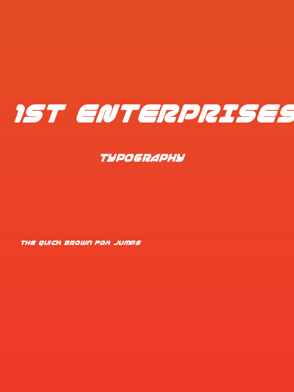 1st Enterprises Super-Italic Poster