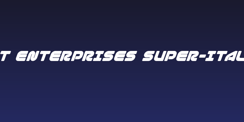 1st Enterprises Super-Italic Social Header