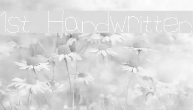 1st Handwritten Font examples
