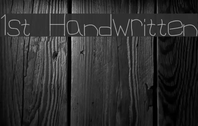 1st Handwritten Font examples