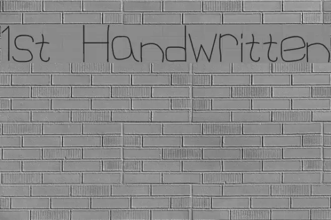 1st Handwritten Font examples