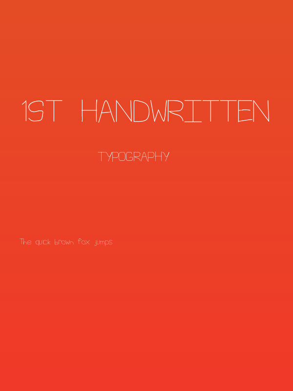 1st Handwritten Poster