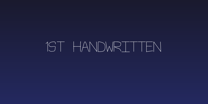 1st Handwritten Social Header