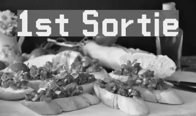 1st Sortie Font examples